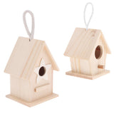 Maxbell Bird Nest Natural Wood House DIY Parrot Parakeet Hanging Hamster Cage Toy