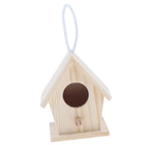 Maxbell Bird Nest Natural Wood House DIY Parrot Parakeet Hanging Hamster Cage Toy