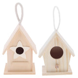 Maxbell Bird Nest Natural Wood House DIY Parrot Parakeet Hanging Hamster Cage Toy