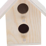Maxbell Bird Supplies Parrot Cage Accessories Wood Box 2 Hole House Cabin Birdhouse