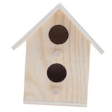 Maxbell Bird Supplies Parrot Cage Accessories Wood Box 2 Hole House Cabin Birdhouse