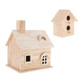 Maxbell Bird Supplies Parrot Cage Accessories Wood Box 2 Hole House Cabin Birdhouse