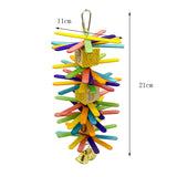 Maxbell Pet Parrot Bird Bites Climb Chew Toy Swing Cage Hanging Toys Random  03