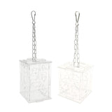 Maxbell Parrot Acrylic Foraging Toy Food Container Cage Hanging Chewing Toy Large