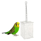 Maxbell Parrot Acrylic Foraging Toy Food Container Cage Hanging Chewing Toy Large