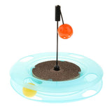 Maxbell Corrugated Paper Cat Scratch Board Puzzle Game Track Ball Cat Turntable Toy