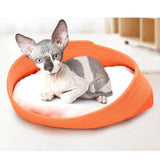 Maxbell Foldable Travel Cat Carrier Bed - Kitten Comfortable Nest With Cozy Cushion Gray