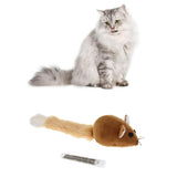 Maxbell 2Pcs Cat Kitten Pet Soft Mouse Mice Activity Toy Play Fun Training Brown