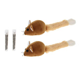 Maxbell 2Pcs Cat Kitten Pet Soft Mouse Mice Activity Toy Play Fun Training Brown