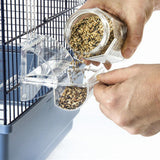 Maxbell Bird Parrot Feeder Pets Acrylic Feeding Bowl Cage Hanging Food Water Holder