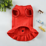 Max Snow Flake Pattern Puppy Warm Jacket Dogs Costume Teddy Dress Clothing Red S