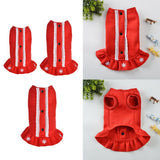 Max Snow Flake Pattern Puppy Warm Jacket Dogs Costume Teddy Dress Clothing Red S