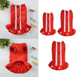 Max Snow Flake Pattern Puppy Warm Jacket Dogs Costume Teddy Dress Clothing Red S