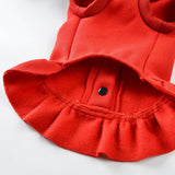Max Snow Flake Pattern Puppy Warm Jacket Dogs Costume Teddy Dress Clothing Red L