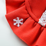 Max Snow Flake Pattern Puppy Warm Jacket Dogs Costume Teddy Dress Clothing Red L