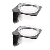 Max 2Pcs Suction Mini Worm Dish Reptile Gecko Ledge Feeder Corner Space Saving