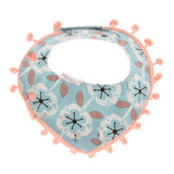 Maxbell Button Design Petal Pattern Cute Dog And Cat Collar Saliva Towel  Skyblue S