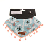 Maxbell Button Design Petal Pattern Cute Dog And Cat Collar Saliva Towel  Skyblue S