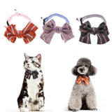 Maxbell Small Medium Dogs Adjustable Collar with Bowtie, Daily Dog Grooming Costumes Pink S