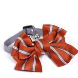 Maxbell Small Medium Dogs Adjustable Collar with Bowtie, Daily Dog Grooming Costumes Orange S