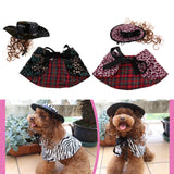 Maxbell Pet Clothes Shawl Cloak with Hat Dog Cat Christmas Party Costume  S