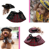 Maxbell Pet Clothes Shawl Cloak with Hat Dog Cat Christmas Party Costume  S