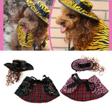 Maxbell Pet Clothes Shawl Cloak with Hat Dog Cat Christmas Party Costume  S