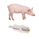 Maxbell 10 Pcs Metal Automatic Pig Nipple Water Drinker Feeder Waterer round type