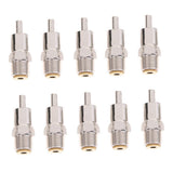 Maxbell 10 Pcs Metal Automatic Pig Nipple Water Drinker Feeder Waterer round type