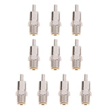 Maxbell 10 Pcs Metal Automatic Pig Nipple Water Drinker Feeder Waterer round type