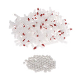Maxbell 100 Pcs Chicken Spring Drinking Fountain Waterer Automatic Water Feeder White