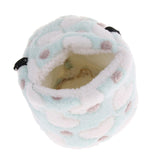 Maxbell Pet Hamster Nest Winter Warm Bed Plush Cage For Hamster Squirrel Rat Blue