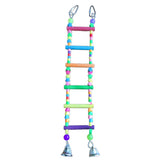 Max Wooden Colorful Bird Toy Parrot Climb Ladder Bird Swing Bridge with Bell