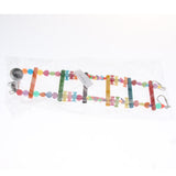 Max Wooden Colorful Bird Toy Parrot Climb Ladder Bird Swing Bridge with Bell