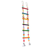 Max Wooden Colorful Bird Toy Parrot Climb Ladder Bird Swing Bridge with Bell
