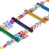 Max Wooden Colorful Bird Toy Parrot Climb Ladder Bird Swing Bridge with Bell