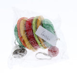 Max Hamburg Shape Pet Bird Toy with Bell Wooden Loofah Chewing Parrot Cage Toy