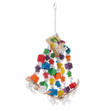 Max Wooden Sisal Parrot Cage Hanging Toy Bite Climbing Training Puzzle Bird Toy