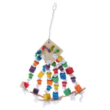 Max Wooden Sisal Parrot Cage Hanging Toy Bite Climbing Training Puzzle Bird Toy
