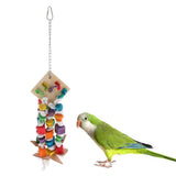 Max Wooden Sisal Parrot Cage Hanging Toy Bite Climbing Training Puzzle Bird Toy