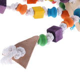 Max Wooden Sisal Parrot Cage Hanging Toy Bite Climbing Training Puzzle Bird Toy