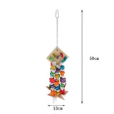 Max Wooden Sisal Parrot Cage Hanging Toy Bite Climbing Training Puzzle Bird Toy