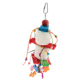 Max Bird Toy Wooden Loofah Leather Chew Climb Toy for Parrot Cockatiel Cockatoo