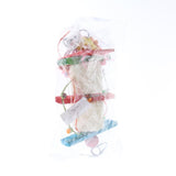 Max Bird Toy Wooden Loofah Leather Chew Climb Toy for Parrot Cockatiel Cockatoo