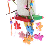 Max Bird Toy Wooden Loofah Leather Chew Climb Toy for Parrot Cockatiel Cockatoo