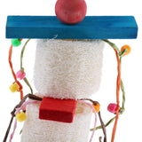Max Bird Toy Wooden Loofah Leather Chew Climb Toy for Parrot Cockatiel Cockatoo