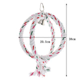 Max Parrot Cockatiel Cage Chew Climb Toy Ring Cotton Rope Swing Bird Toy