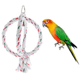 Max Parrot Cockatiel Cage Chew Climb Toy Ring Cotton Rope Swing Bird Toy