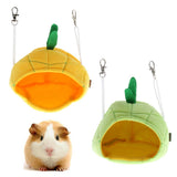 Maxbell Small Pet Hamster Hammock Cartoon Fruit Nest Hanging Bed Green Pineapple
