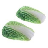 Maxbell 2 Pcs Pet Squeaky Dog Chew Toy Simulated Fruit Vegetable Sound Toy Cabbage